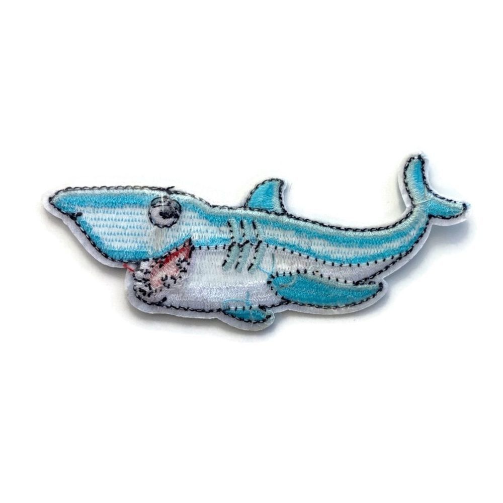 Happy Shark Embroidered Patch - Picture 3 of 3